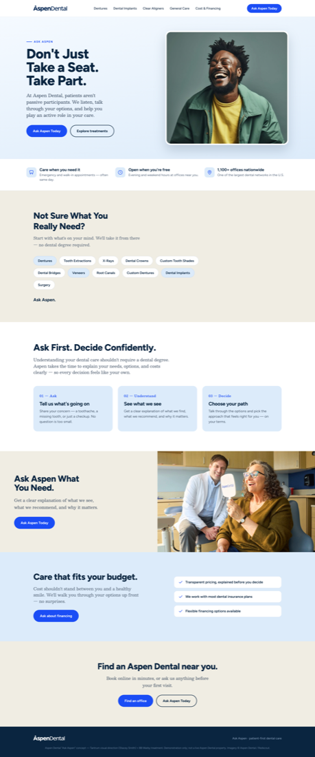 Aspen Ask Aspen web homepage preview